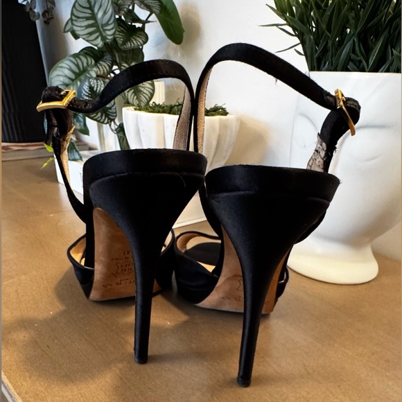 Jimmy Choo  satin Black  Heels - Picture 4 of 14